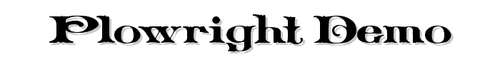 Plowright Demo font